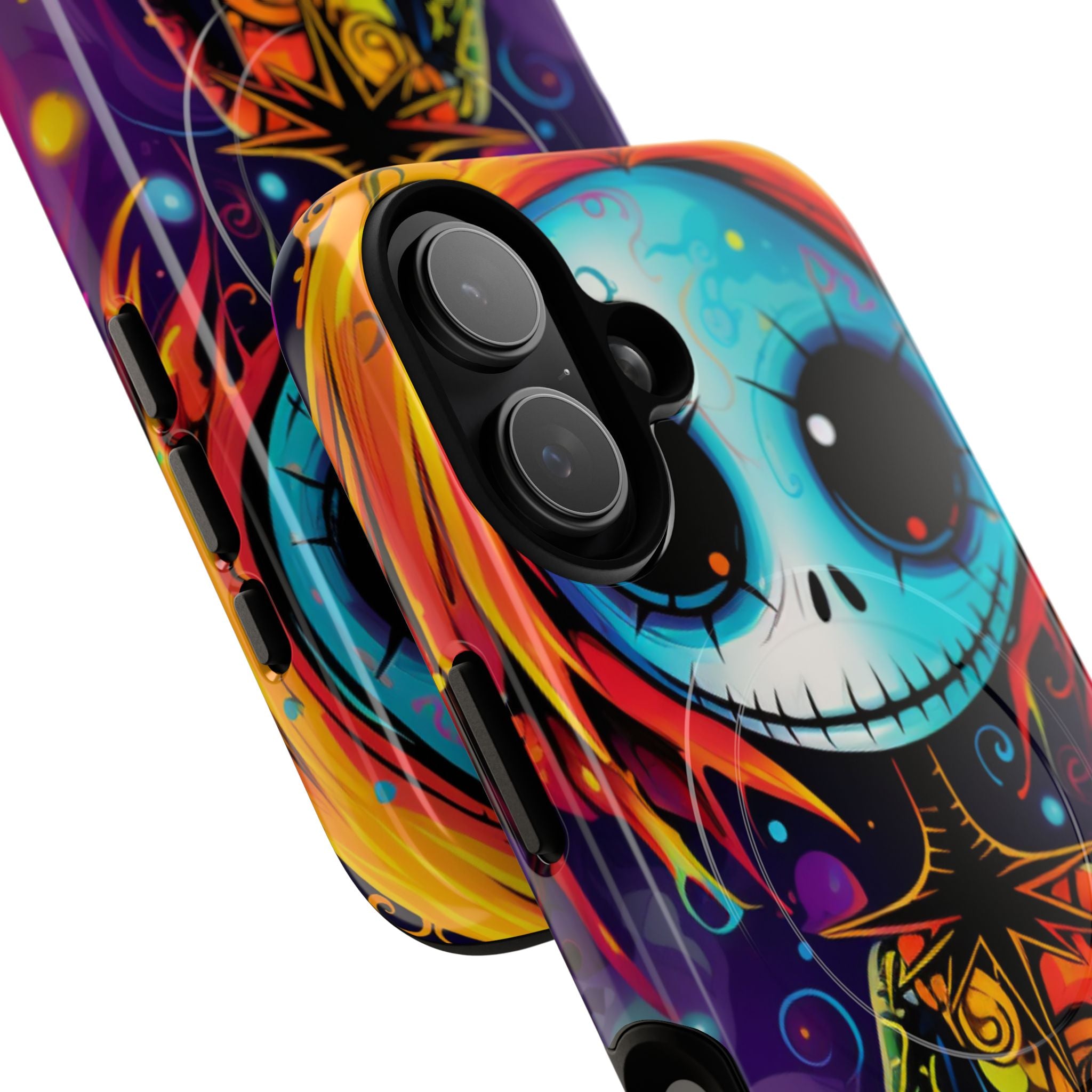 Blue Skull Swirl iPhone 17 Case - Tough+ - CASE•BOB