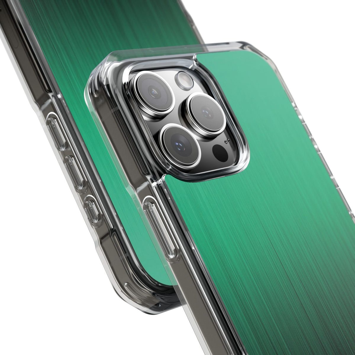 Emerald Cascade · Clear Impact Magnetic Phone Case for iPhone · Green