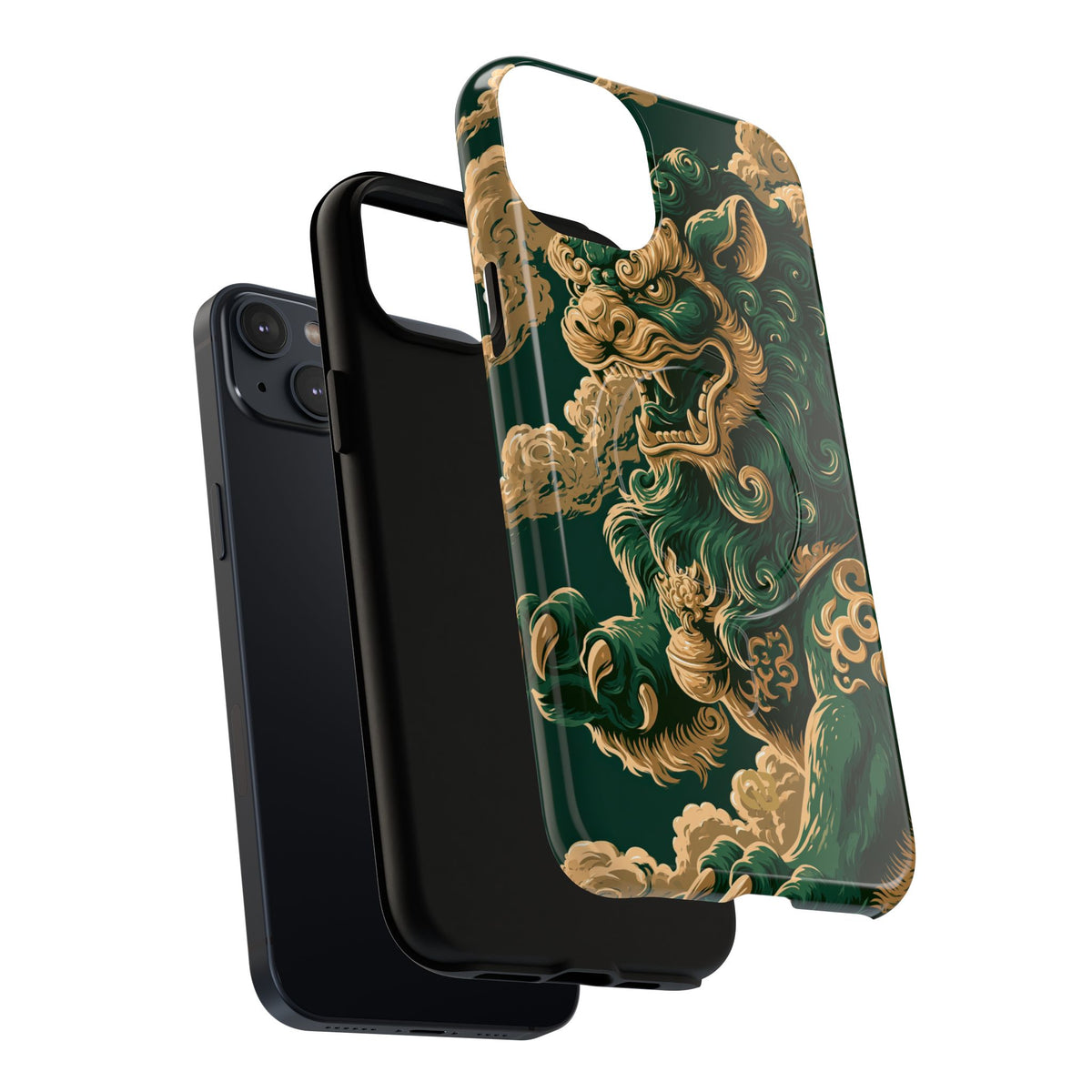 Imperial Guardian Lion · Tough 2.0 Magnetic Phone Case for iPhone · Green