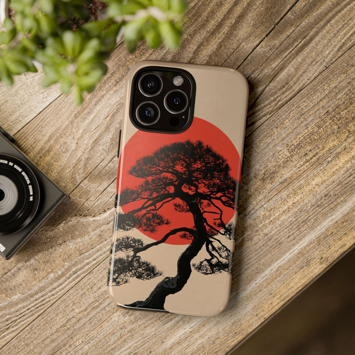 Crimson Pine Solitude · Tough Phone Case for iPhone · Beige