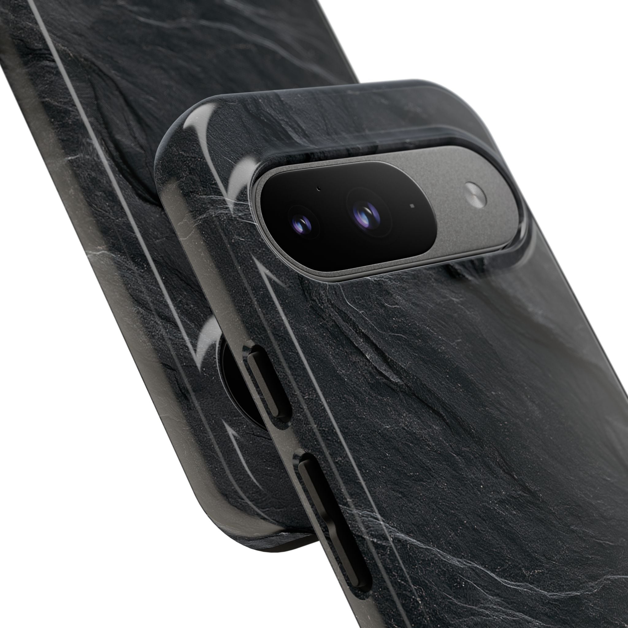Black Tough Phone Case for Google Pixel - Midnight Slate Ridge