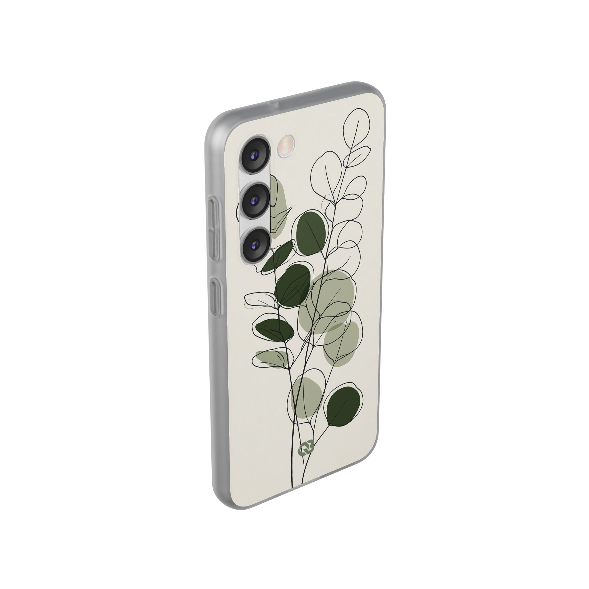 Green Lite Phone Case for Samsung - Muted Eucalyptus Sketch