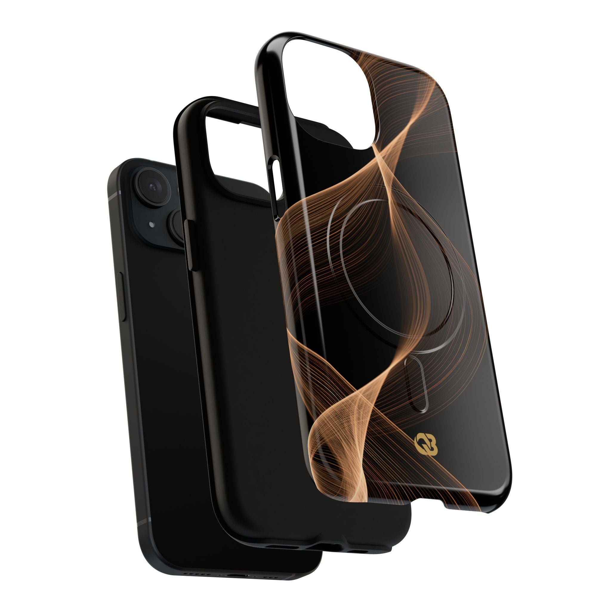 Brown Tough 2.0 Magsafe Phone Case for iPhone - Copper Silk Wave