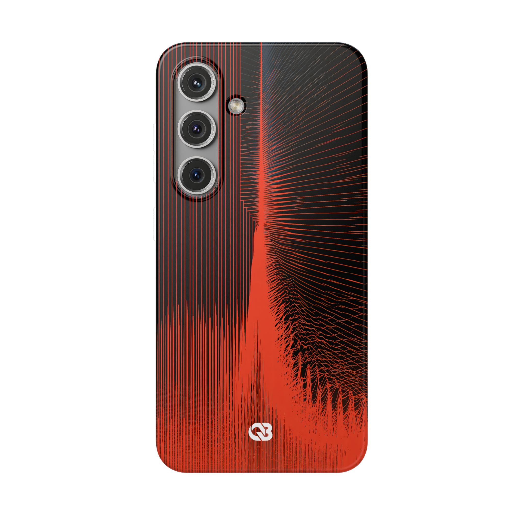 Red Lite Phone Case for Samsung - Crimson Frequency Pulse