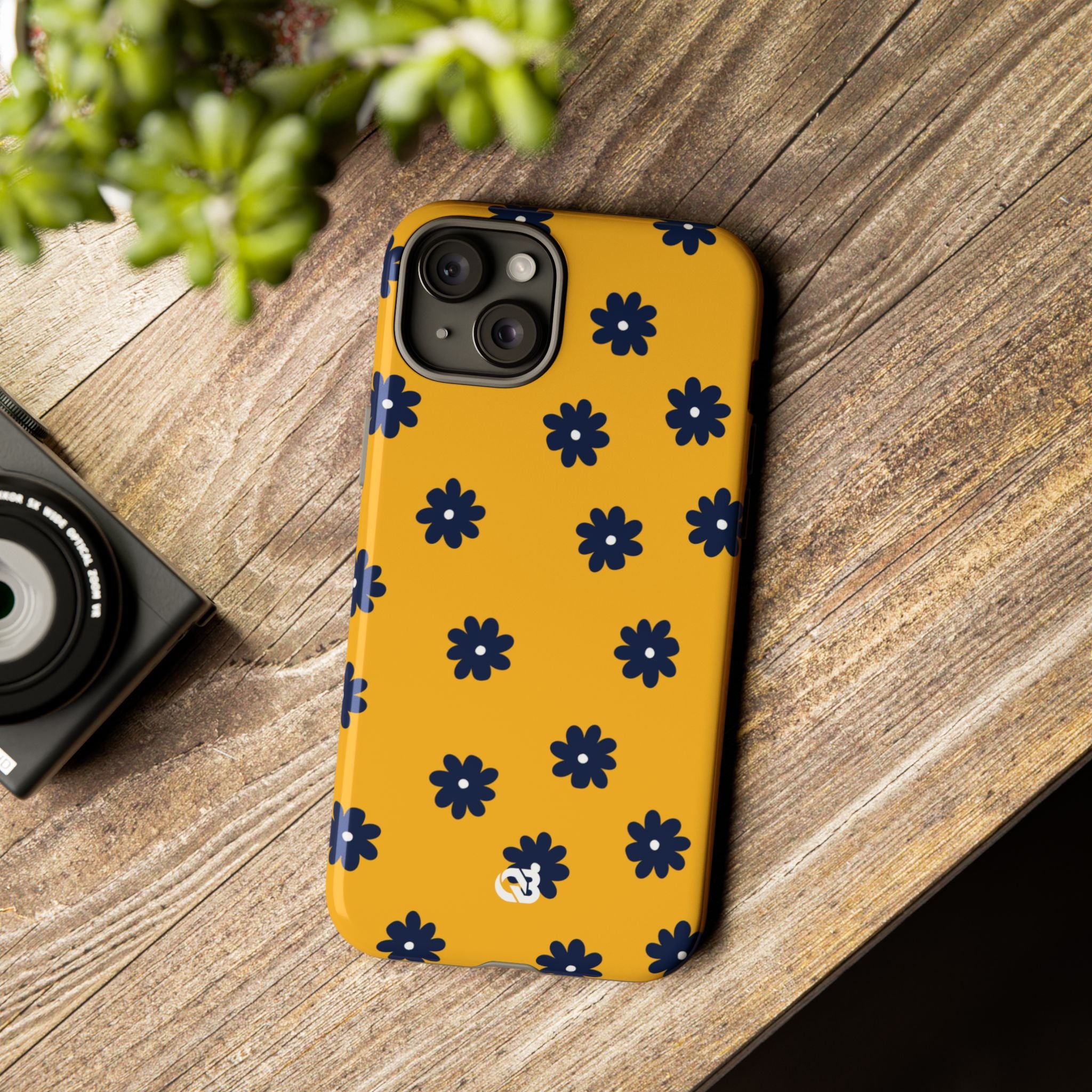 Navy Daisy Mustard · Tough Phone Case for iPhone