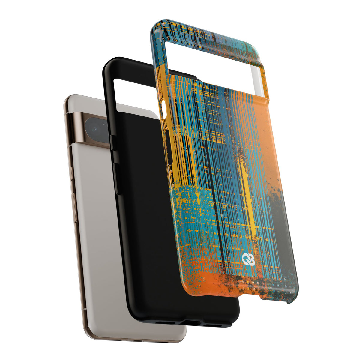Cyber Glitch Stream · Tough Phone Case for Pixel · Teal