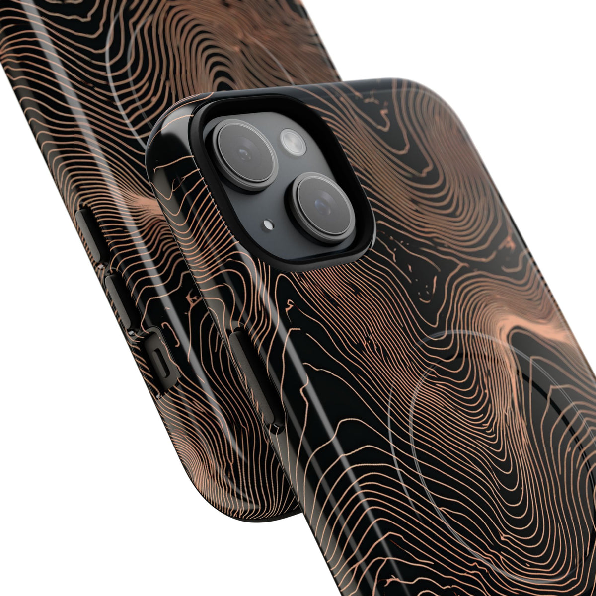 Mesa Elevation Contour · Tough 2.0 Magnetic Phone Case for iPhone · Black