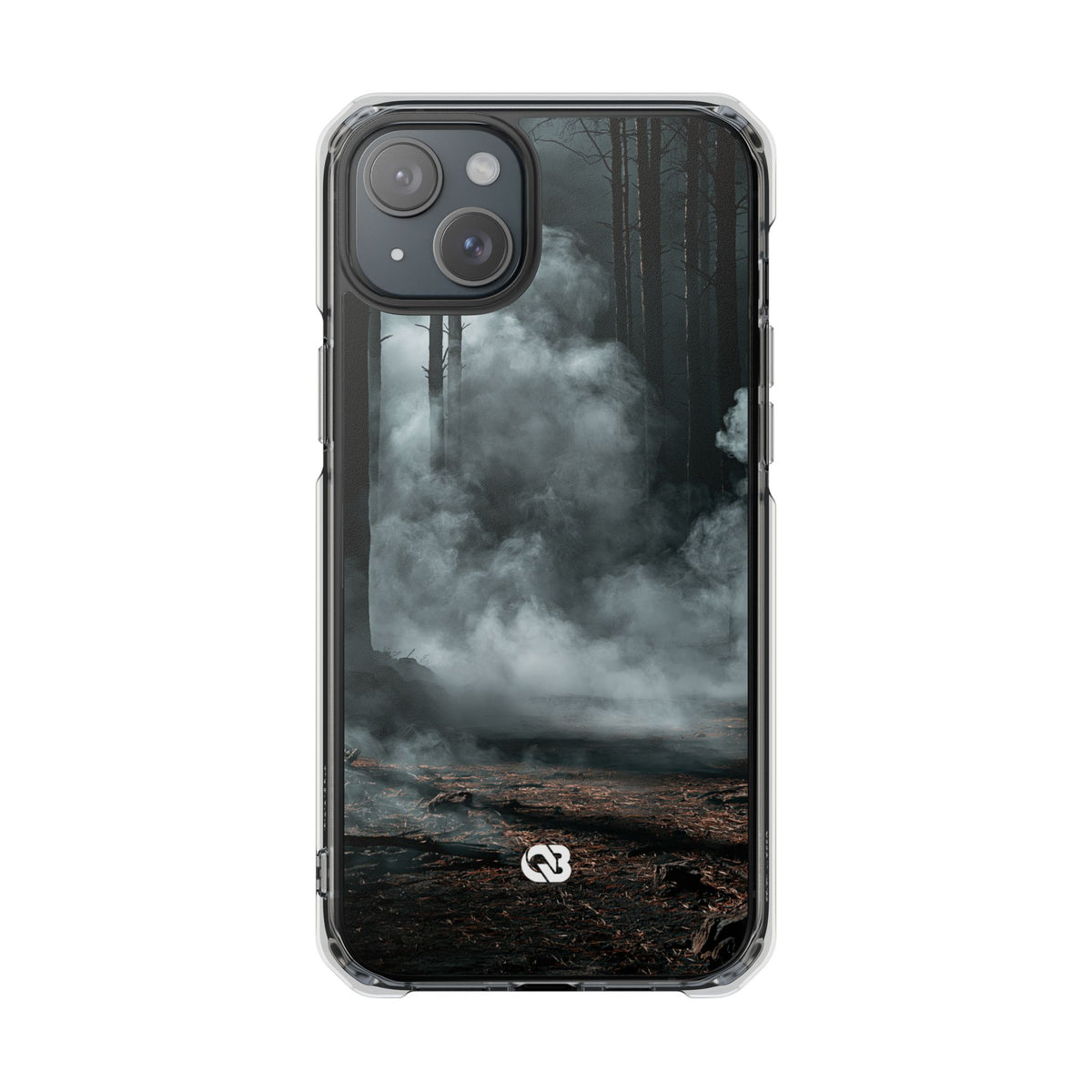 Shadowed Pine Mist · Clear Impact Magnetic Phone Case for iPhone · Black