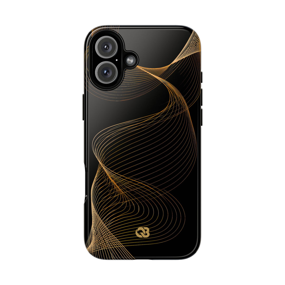 Gold Tough Phone Case for iPhone - Burnished Bronze Helix