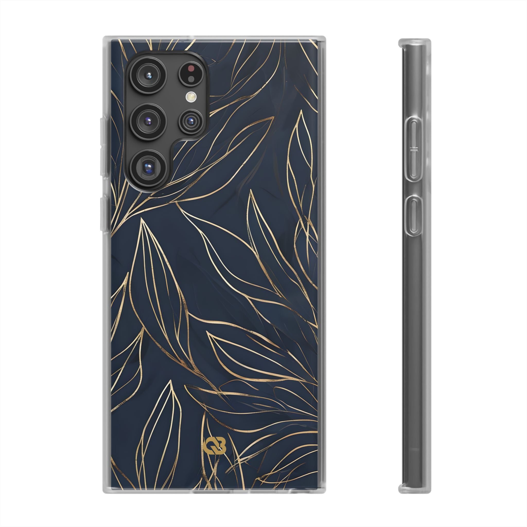 Gilded Navy Foliage · Soft Handyhülle für Samsung