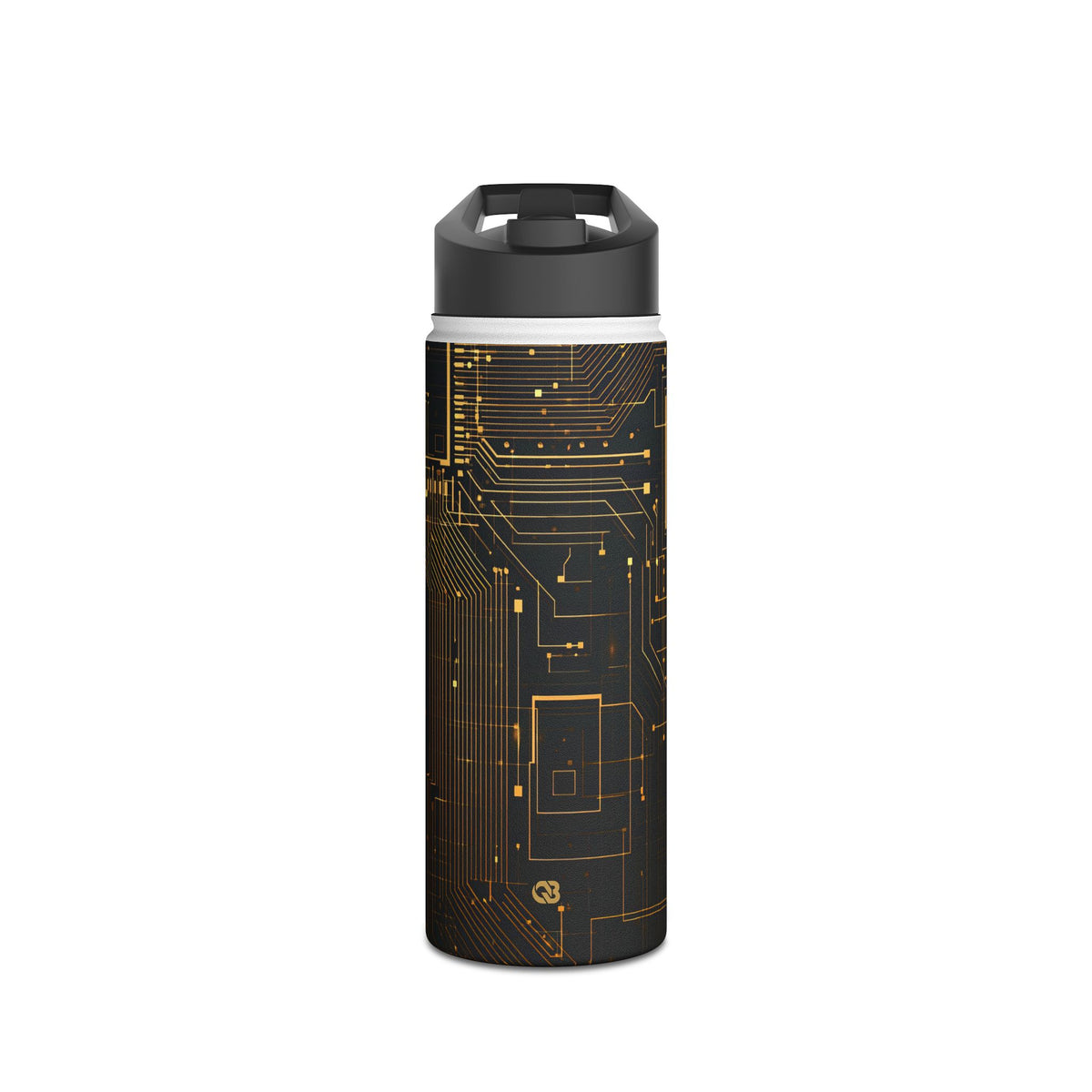 Silicon Circuit Trace · Insulated Water Bottle · Black
