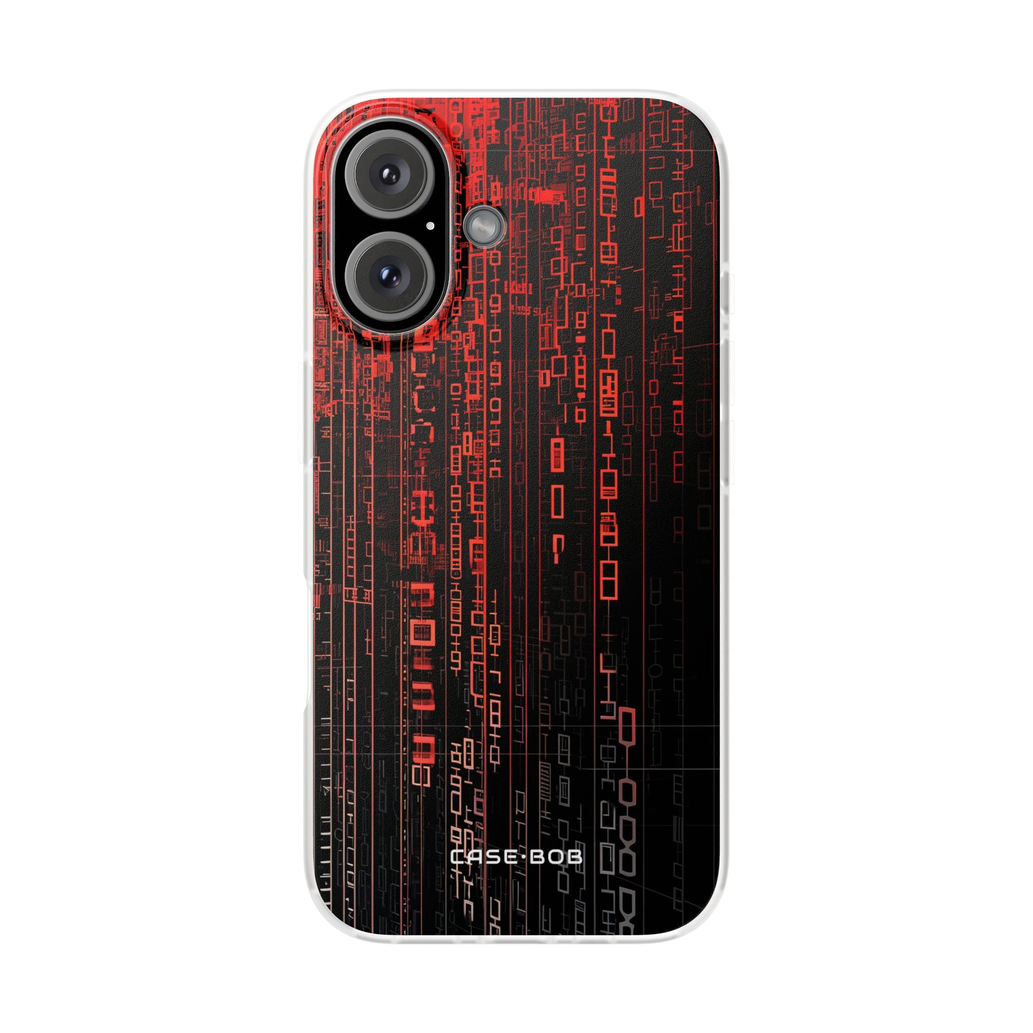 Crimson Glyphs iPhone 16 Case - Soft