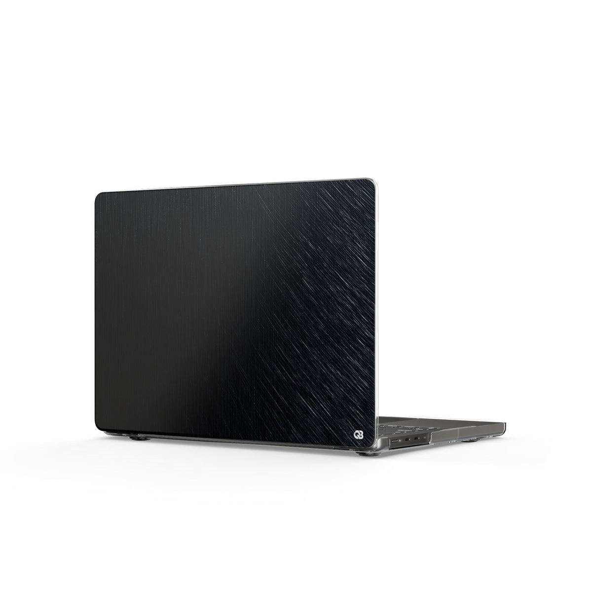 Brushed Obsidian Steel · Clear Hard Case for MacBook · Black