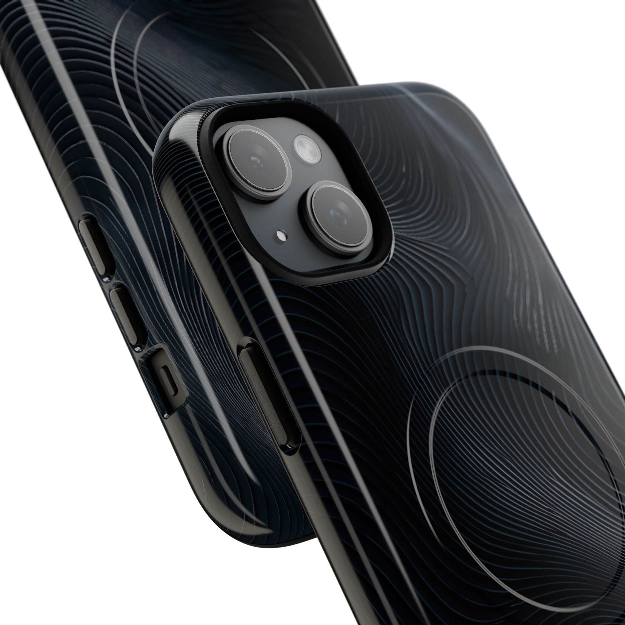 Black Tough 2.0 Magsafe Phone Case for iPhone - Obsidian Ridge Flux