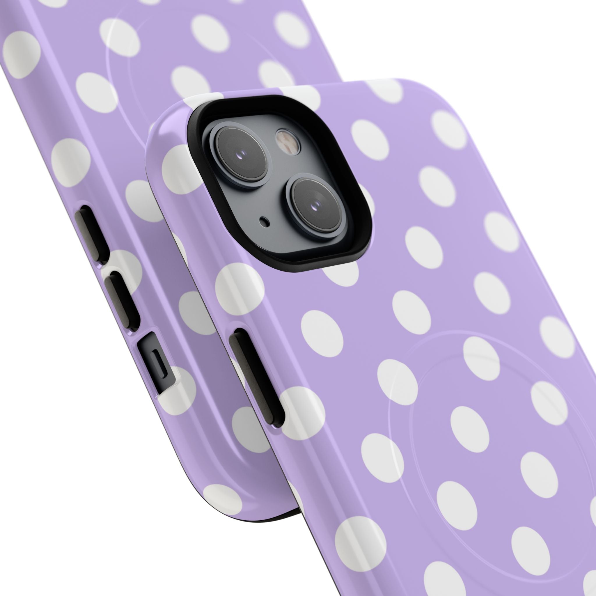 Lavender Polka Grid · Tough+ Phone Case for iPhone · Magsafe