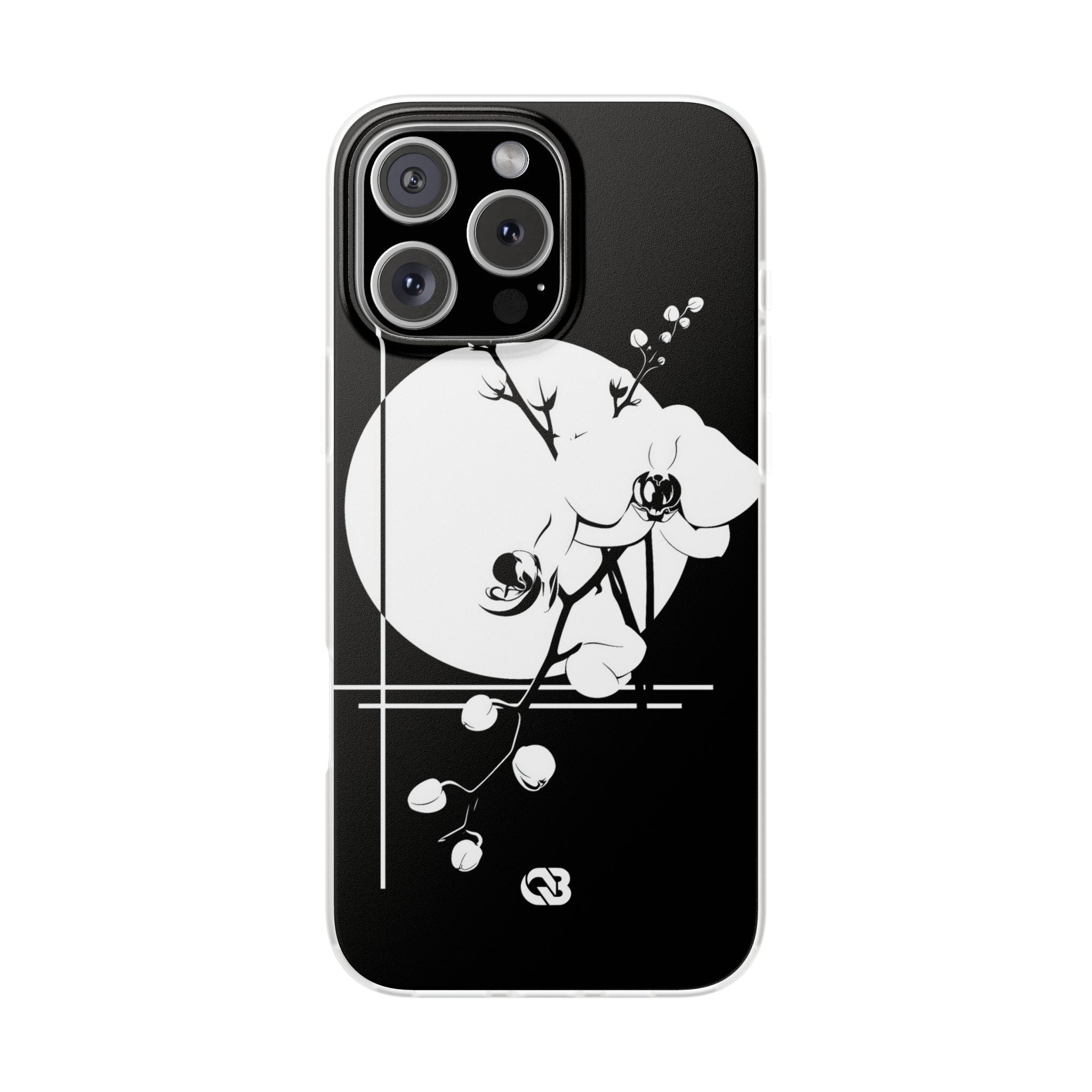 Black Lite Phone Case for iPhone - Lunar Orchid Grid