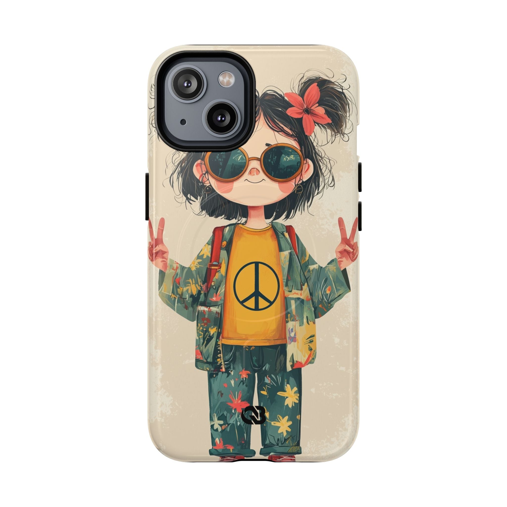 Retro Peace Girl · Tough+ Custodia per iPhone · Magsafe