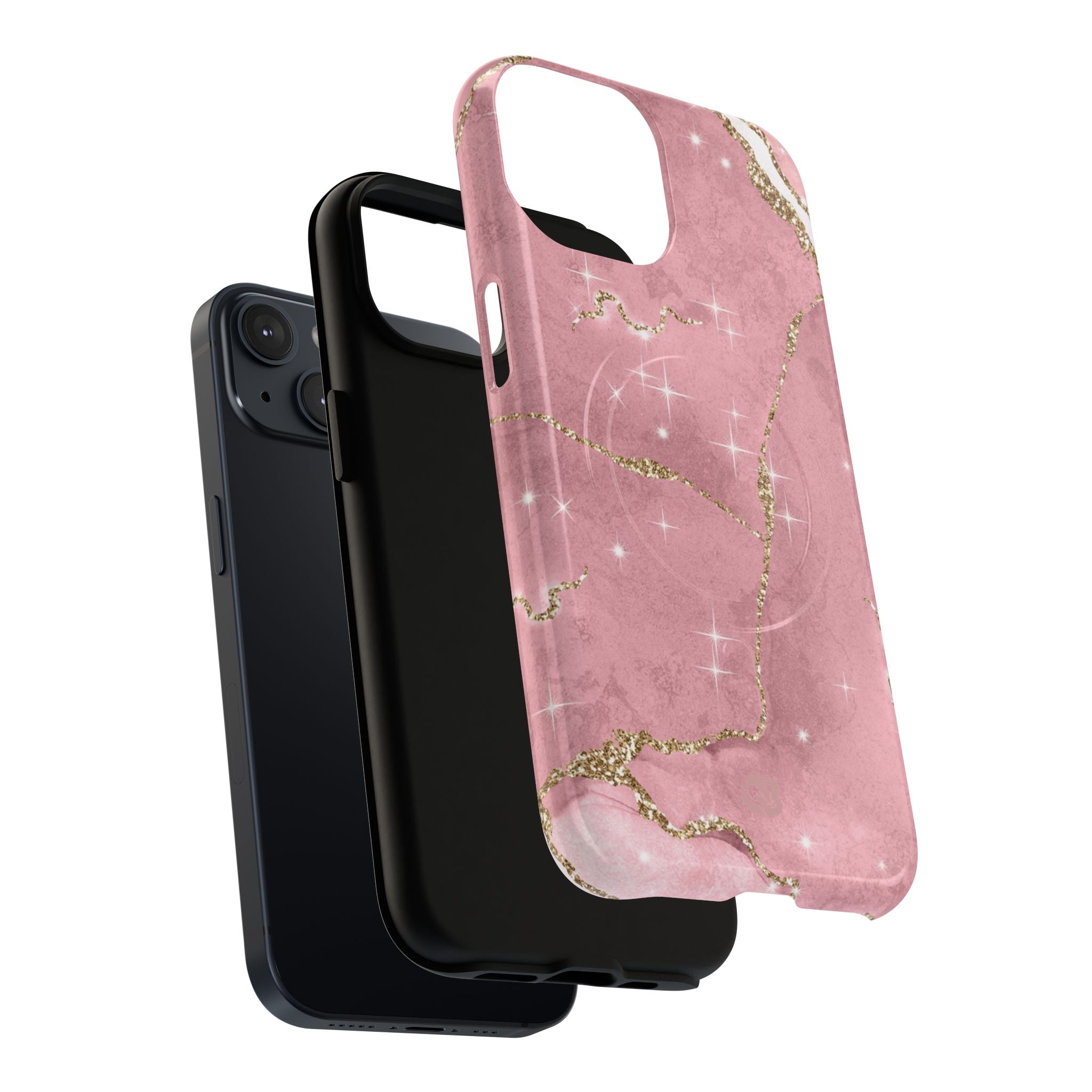 Rose Sparkle Marble · Tough+ Coque de téléphone pour iPhone · Magsafe