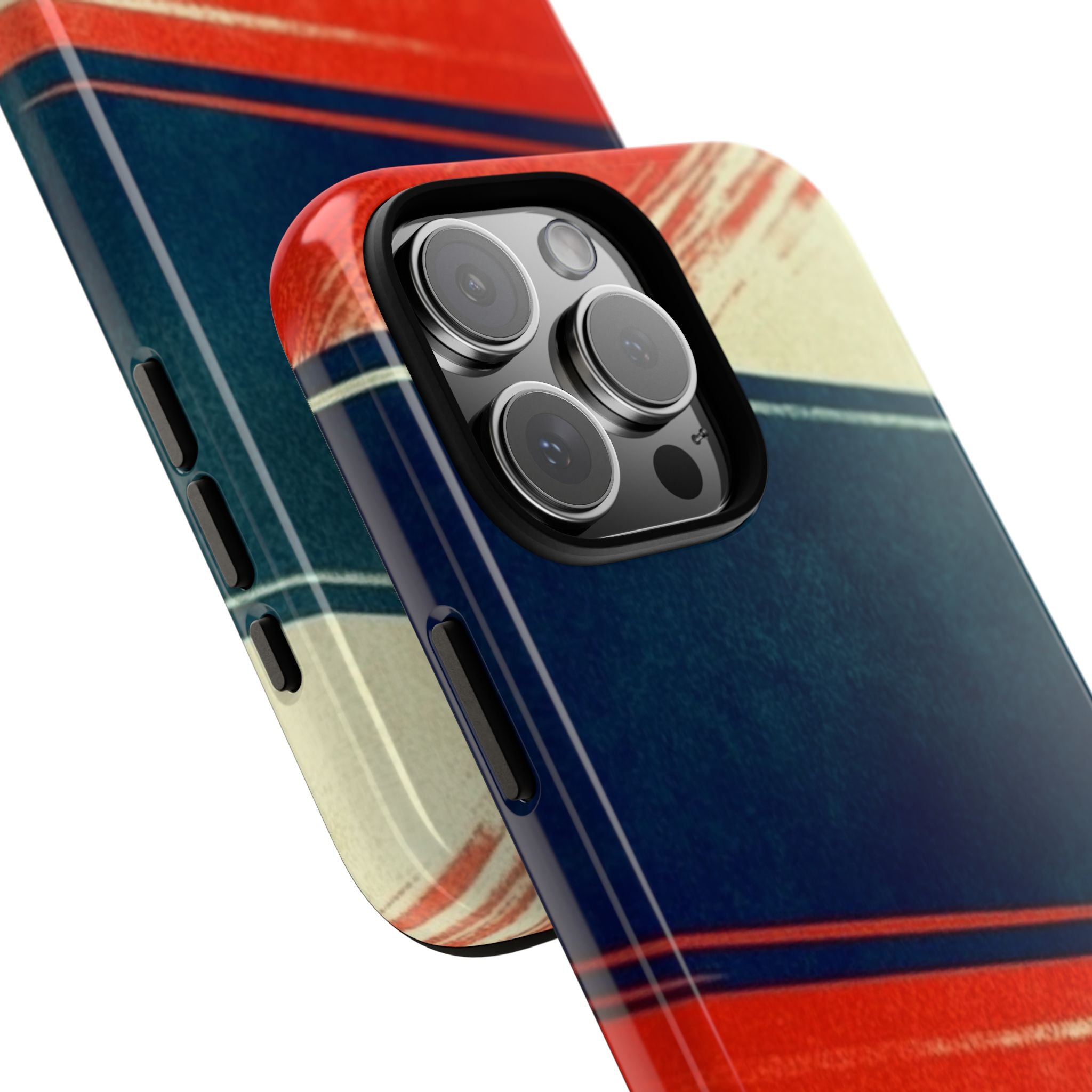 Blue Diagonal Motion iPhone 16 Pro Max Skal - Tough