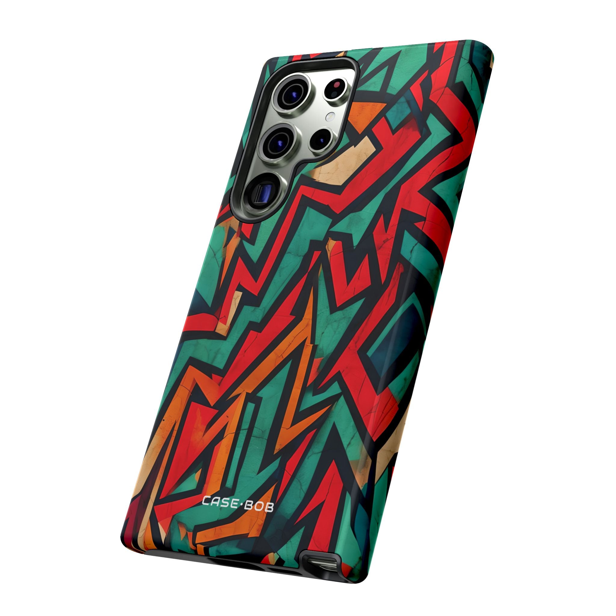 Crimson Zigzag Samsung S23 Ultra Case - Tough