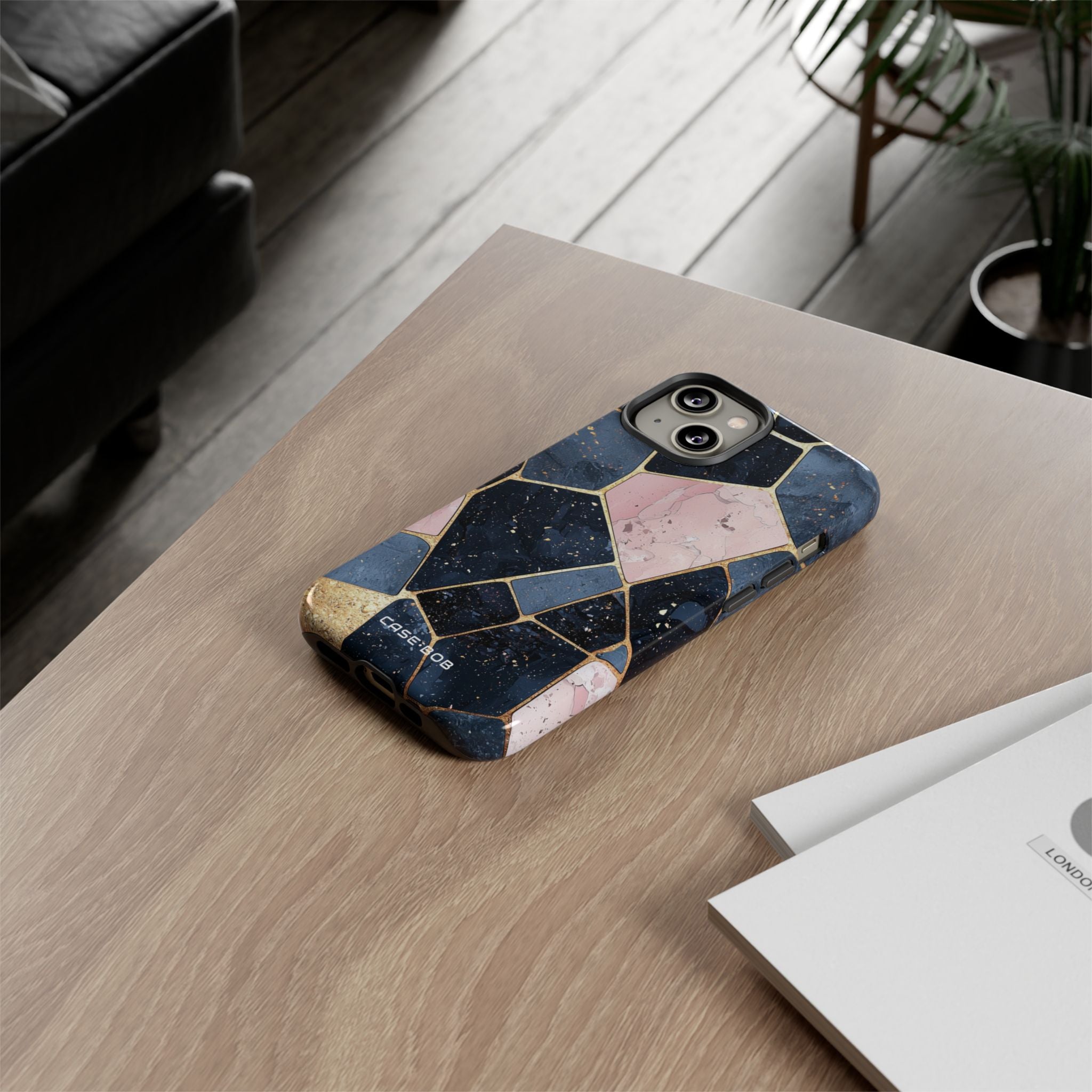 Golden Mosaic iPhone 14 Cover - Tough