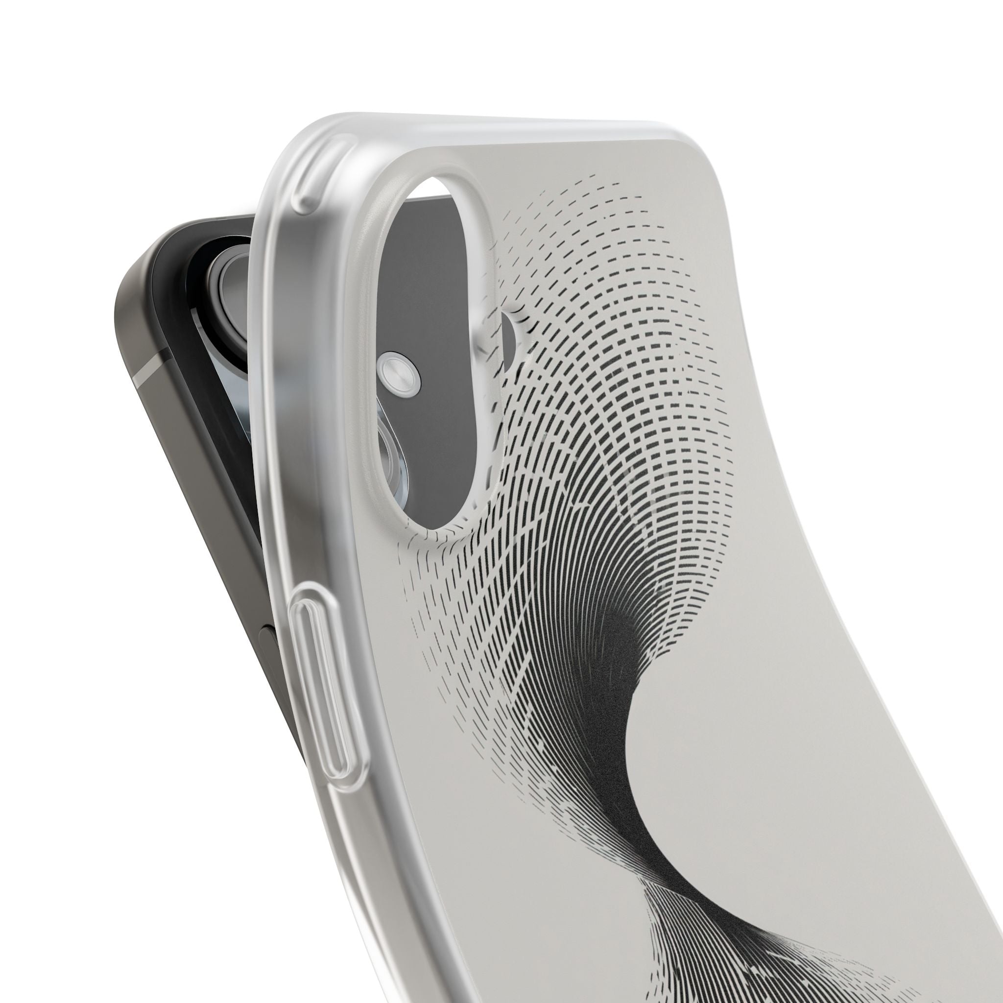 White Lite Phone Case for iPhone - Linear Torsion Grid