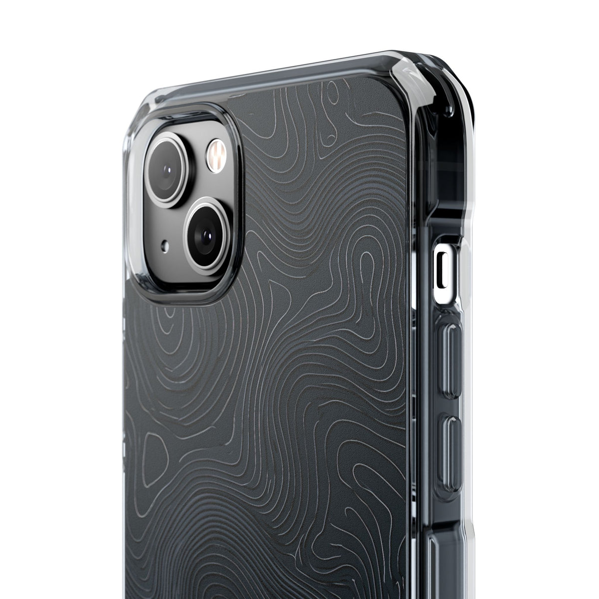 Obsidian Elevation · Clear Impact Magnetic Phone Case for iPhone · Black