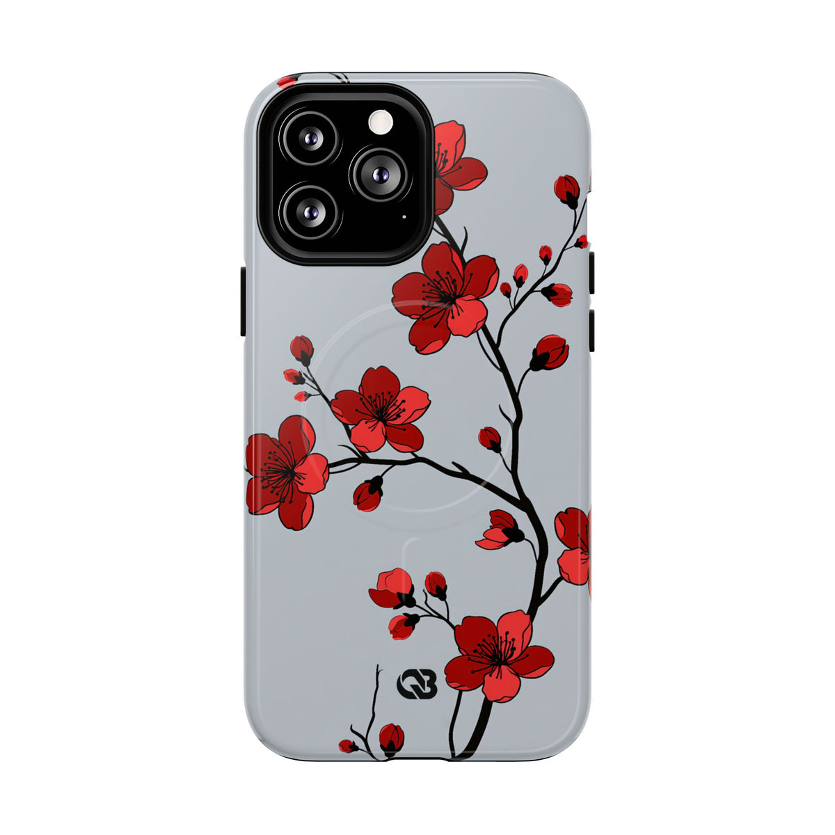 Scarlet Plum Blossom · Tough 2.0 Magnetic Phone Case for iPhone · Red