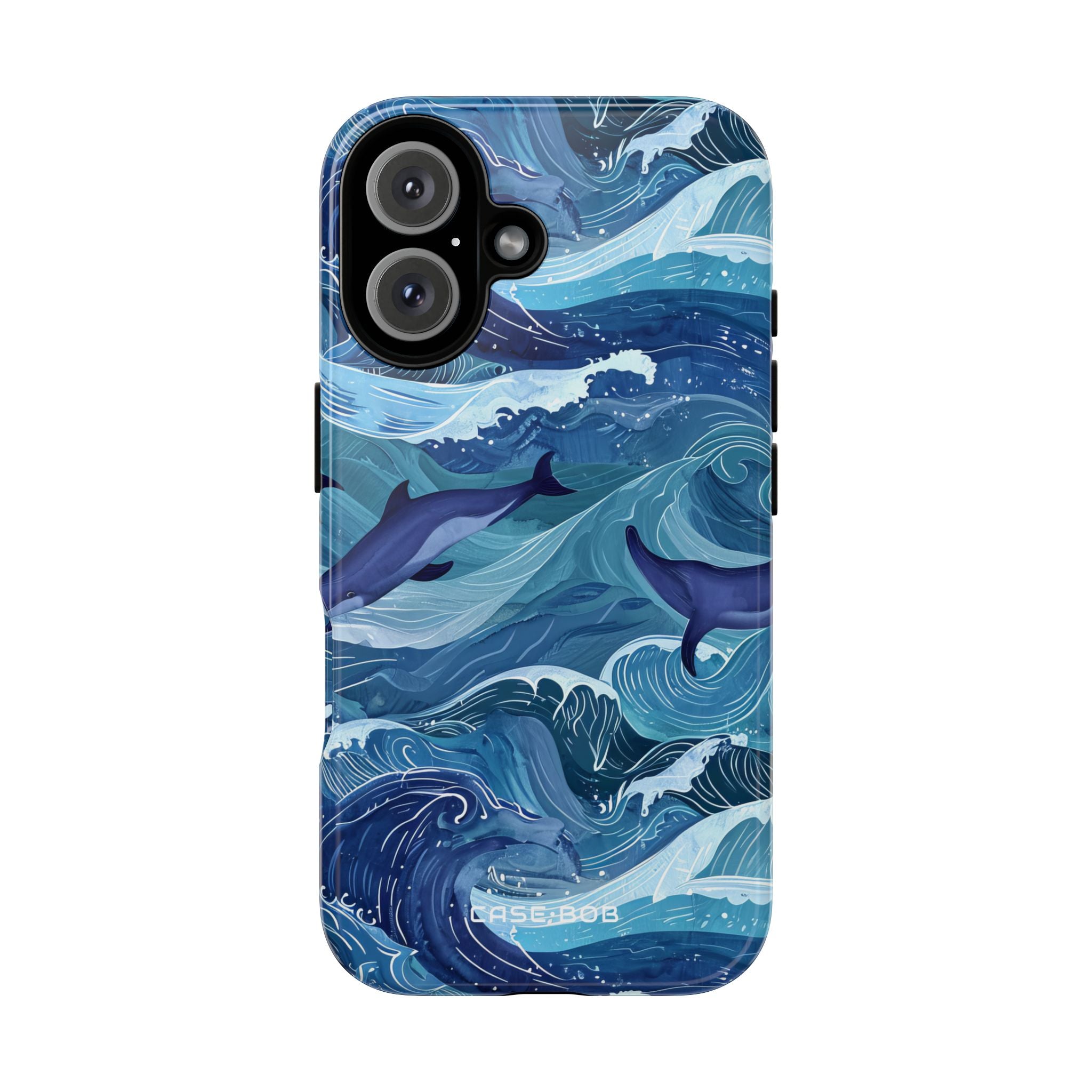 Dolphin Waves iPhone 16 Case - Tough