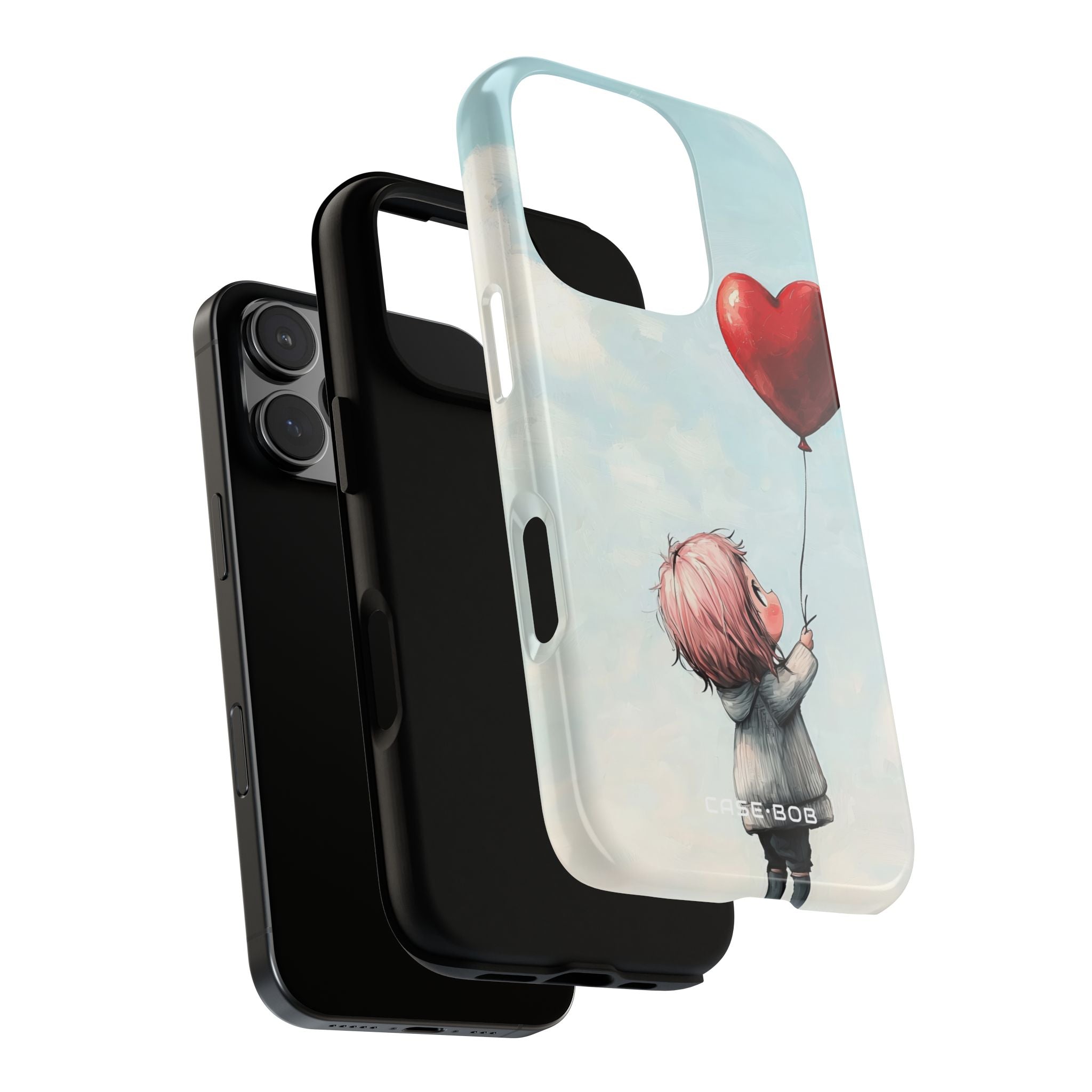 Heart Balloon Glow iPhone 16 Pro Case - Tough