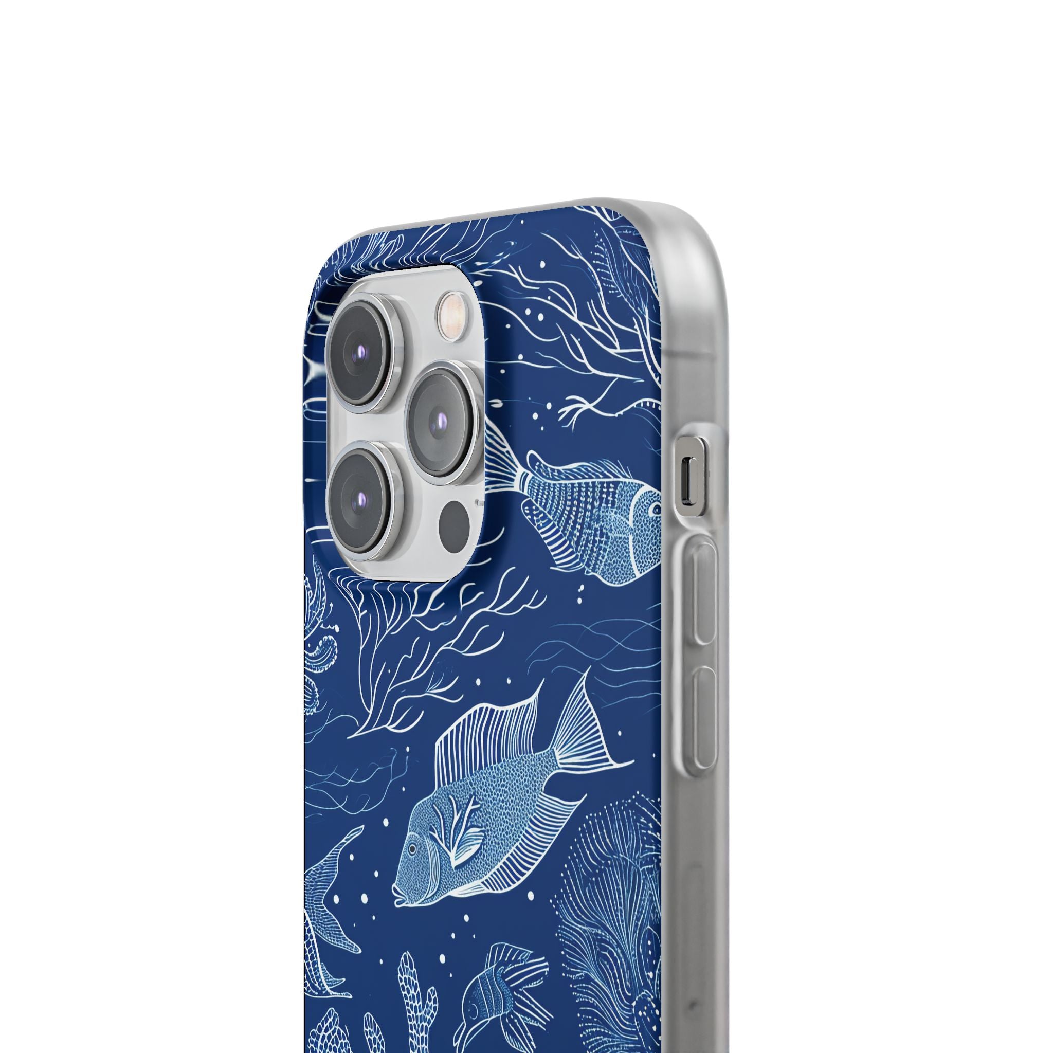 Navy Scale Reef iPhone 14 Pro Case - Soft