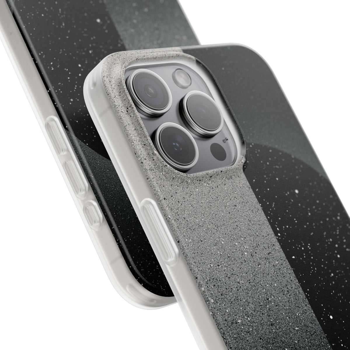 Black Lite Phone Case for iPhone - Lunar Static Orbit