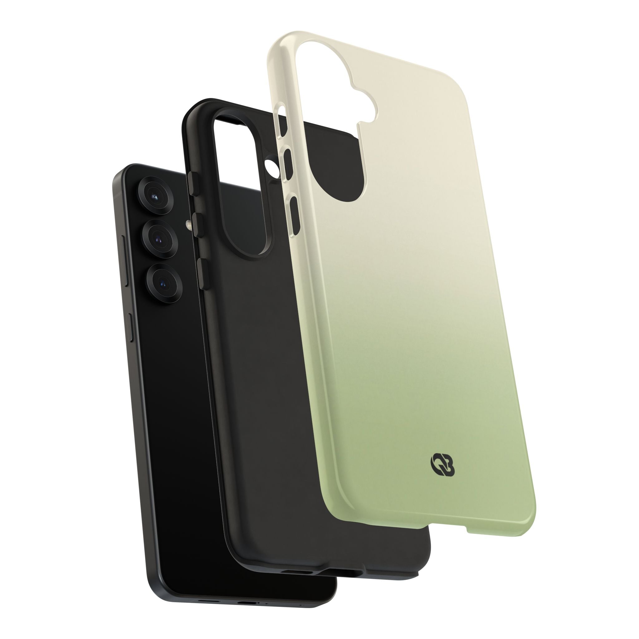 Green Tough Phone Case for Samsung - Bone Sage Fade