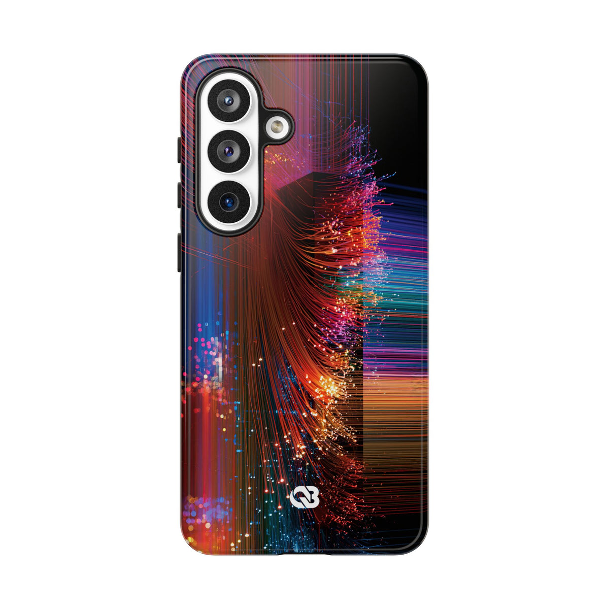 Black Tough Phone Case for Samsung - Cyber Optic Streak