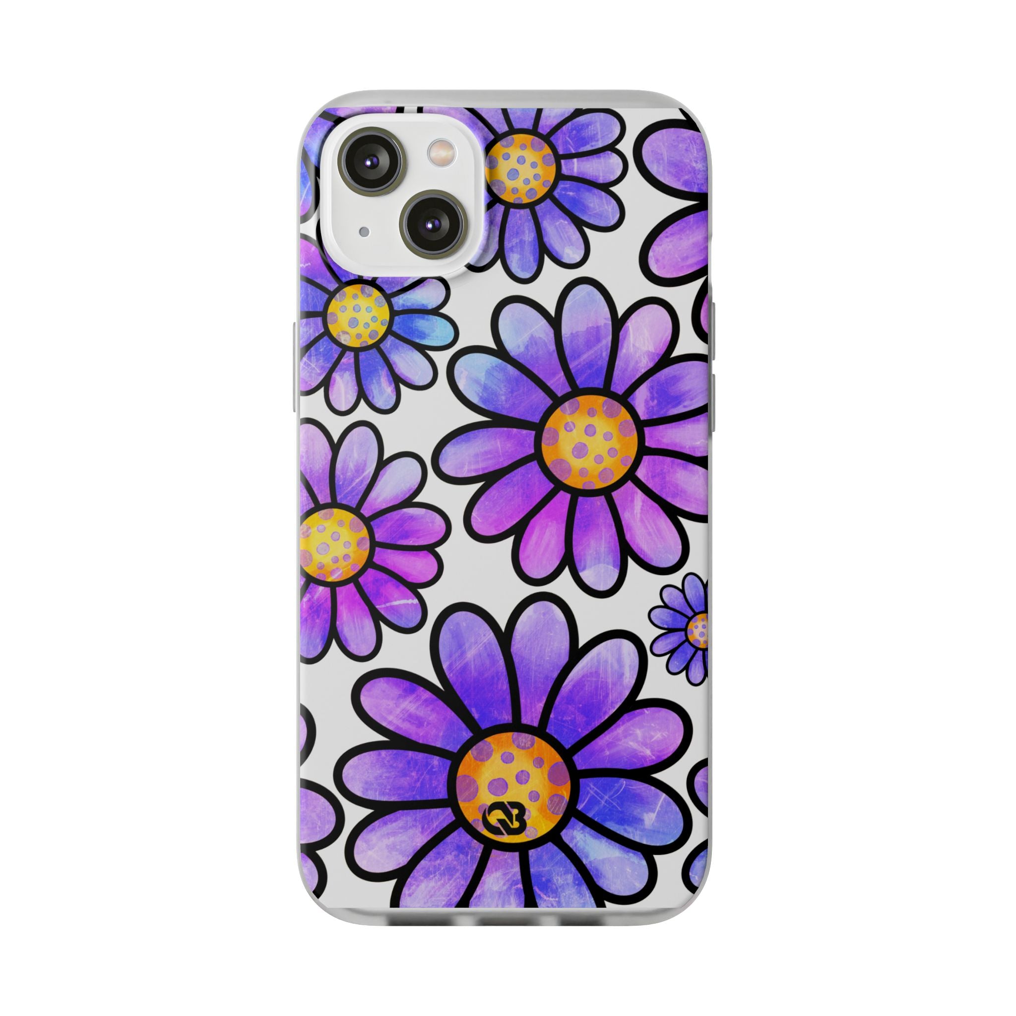 Violet Grunge Bloom · Soft Hoesje voor iPhone