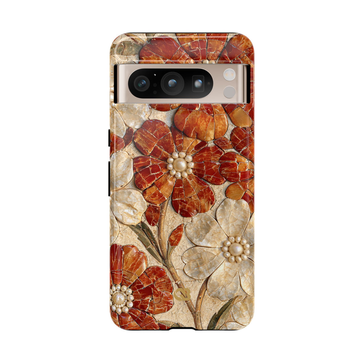 Carnelian Pearl Bloom · Tough Phone Case for Pixel · Orange