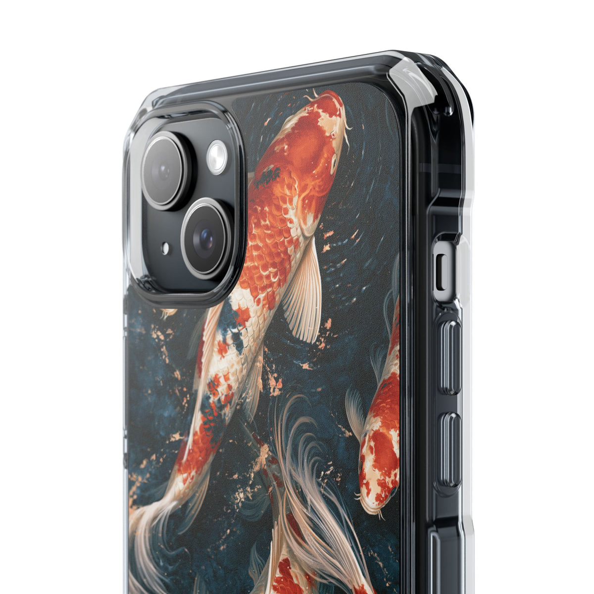 Imperial Nishikigoi · Clear Impact Magnetic Phone Case for iPhone · Blue