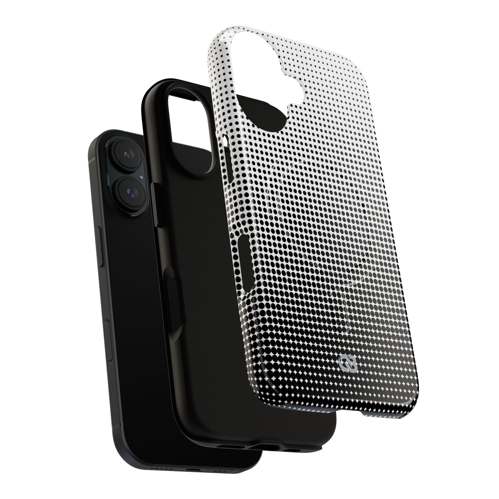 Black Tough 2.0 Magsafe Phone Case for iPhone - Obsidian Halftone Flux