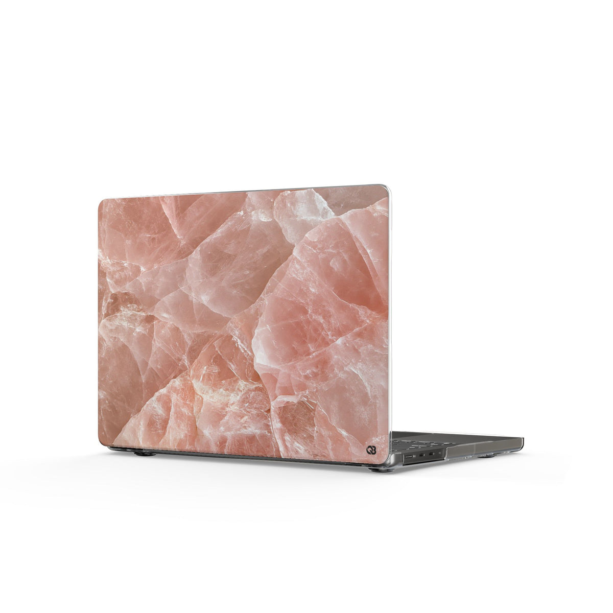 Rose Quartz Facet · Clear Hard Case for MacBook · Pink