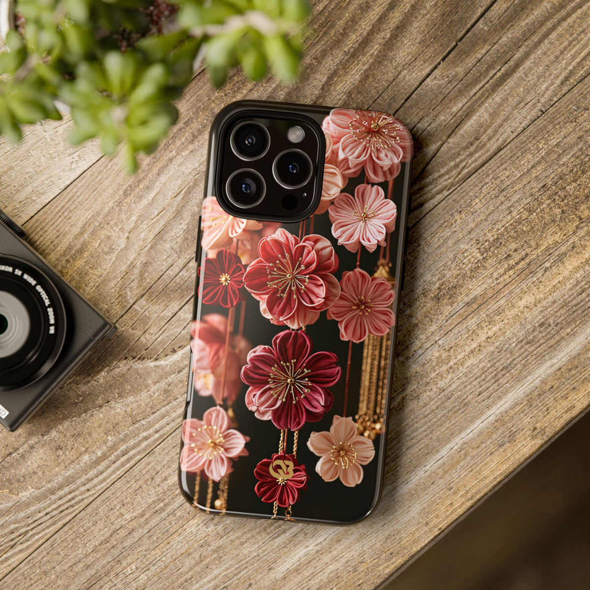 Silk Blossom Kanzashi · Tough Phone Case for iPhone · Pink