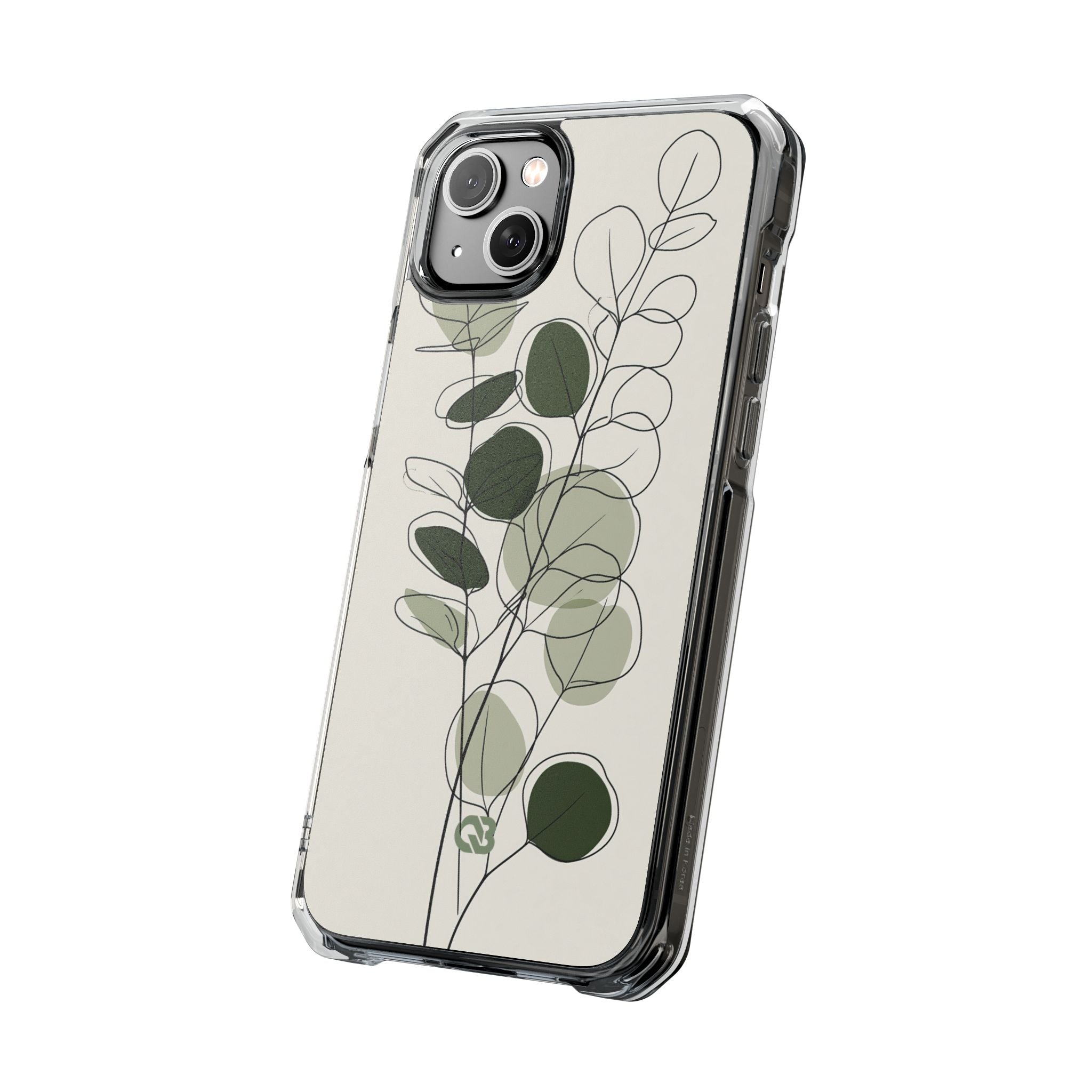 Green Impact MagSafe Phone Case for iPhone - Muted Eucalyptus Sketch