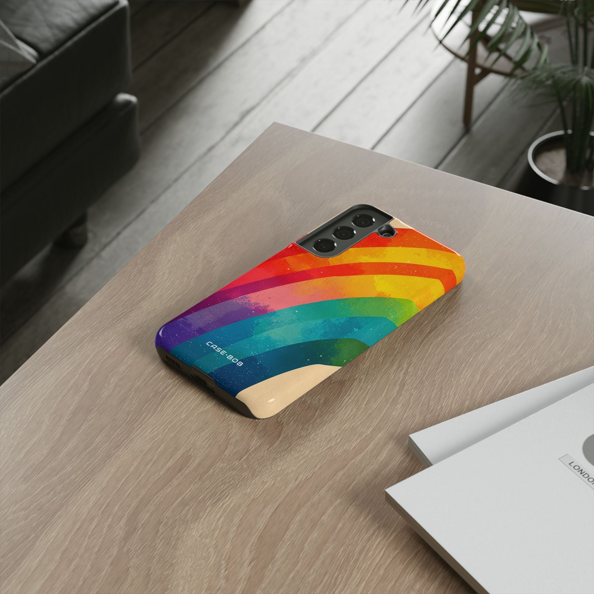Textured Rainbow Arc Samsung S22 Case - Tough