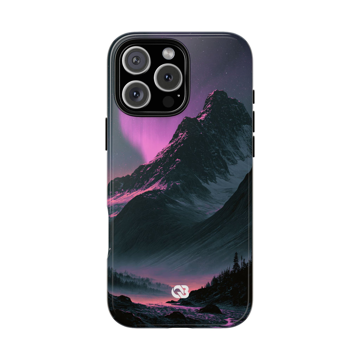 Arctic Aurora Summit · Tough Phone Case for iPhone · Black