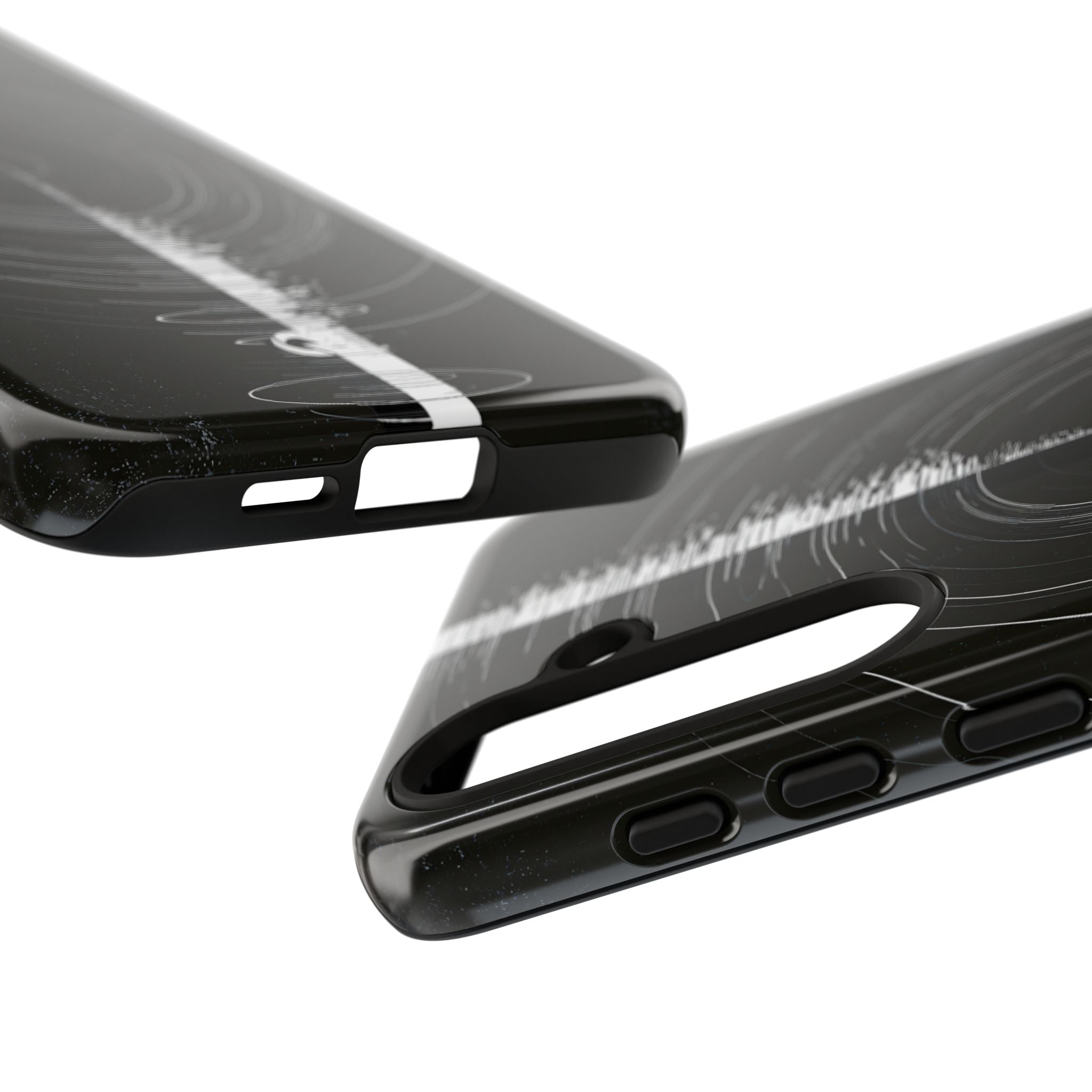 Black Tough Phone Case for Samsung - Obsidian Orbital Signal