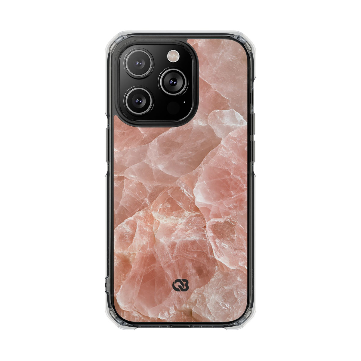 Rose Quartz Facet · Clear Impact Magnetic Phone Case for iPhone · Pink