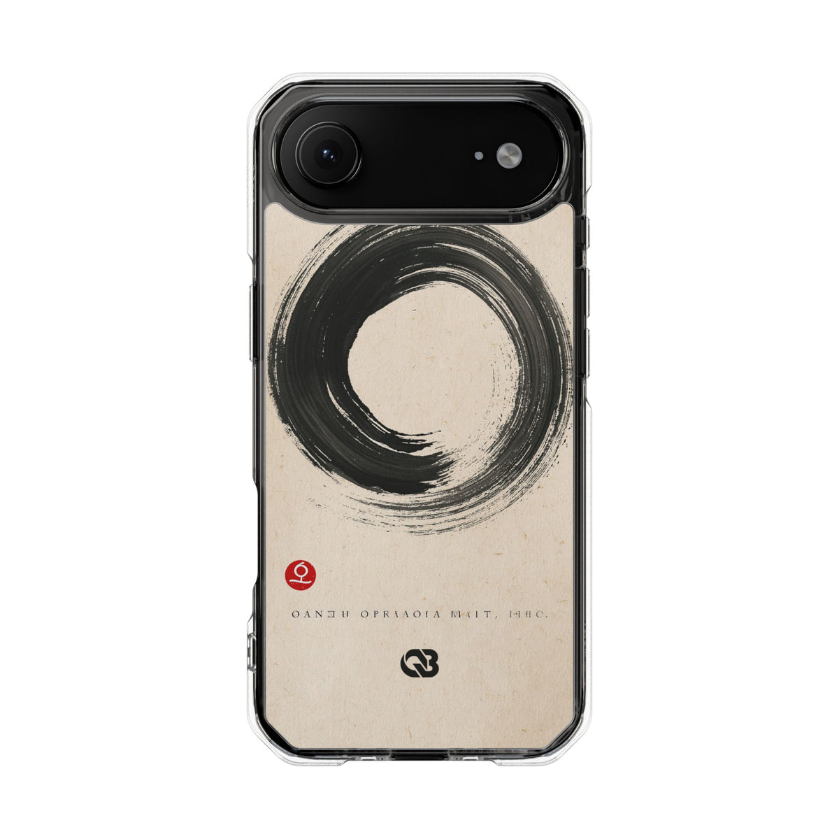 Zen Ensō Circle · Clear Impact Magnetic Phone Case for iPhone · Beige