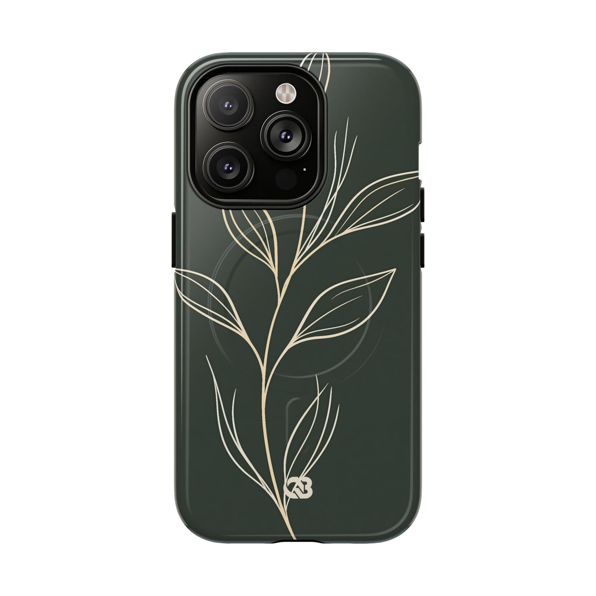 Minimal Botanical Stem · Tough 2.0 Magnetic Phone Case for iPhone · Green