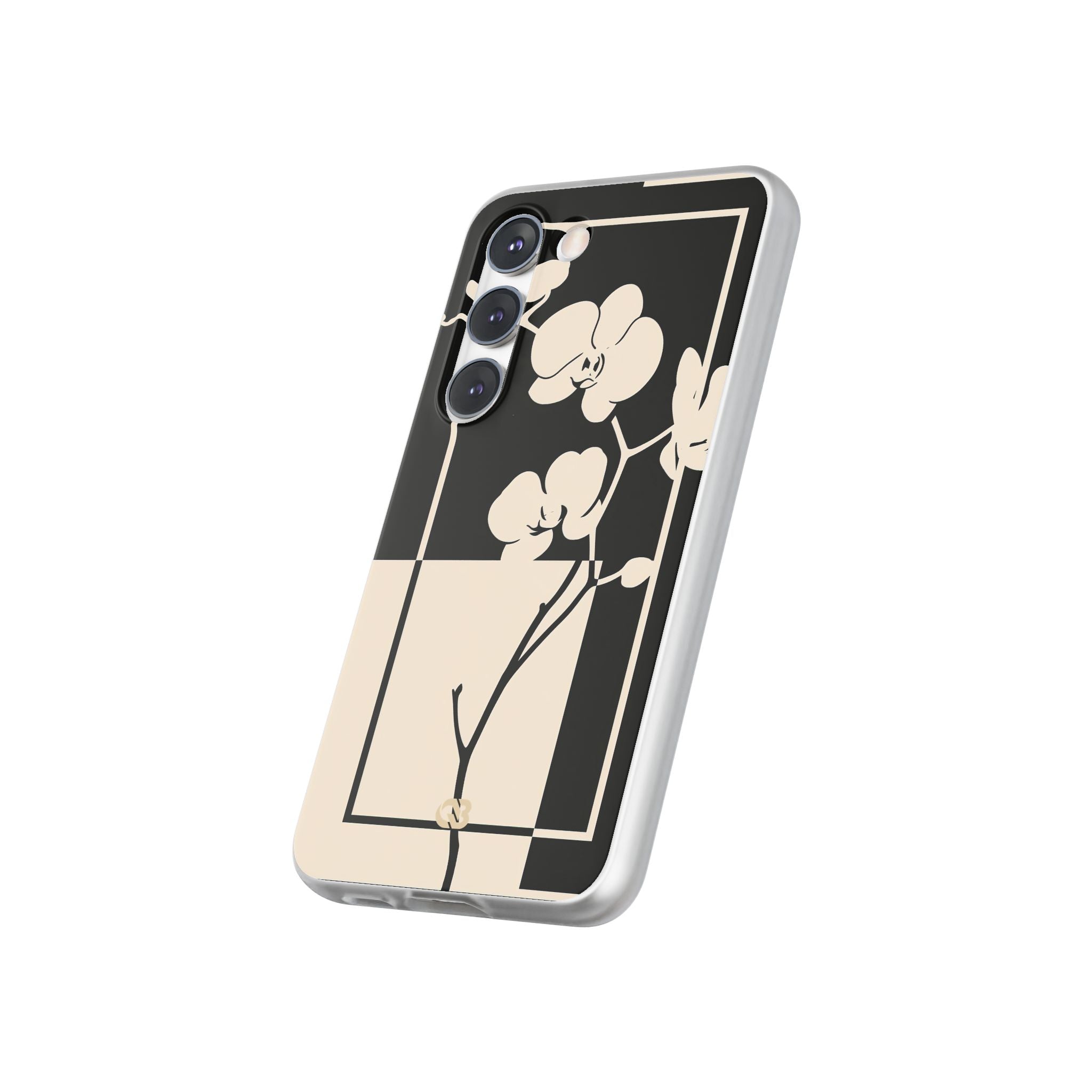 Beige Lite Phone Case for Samsung - Nocturnal Orchid Frame