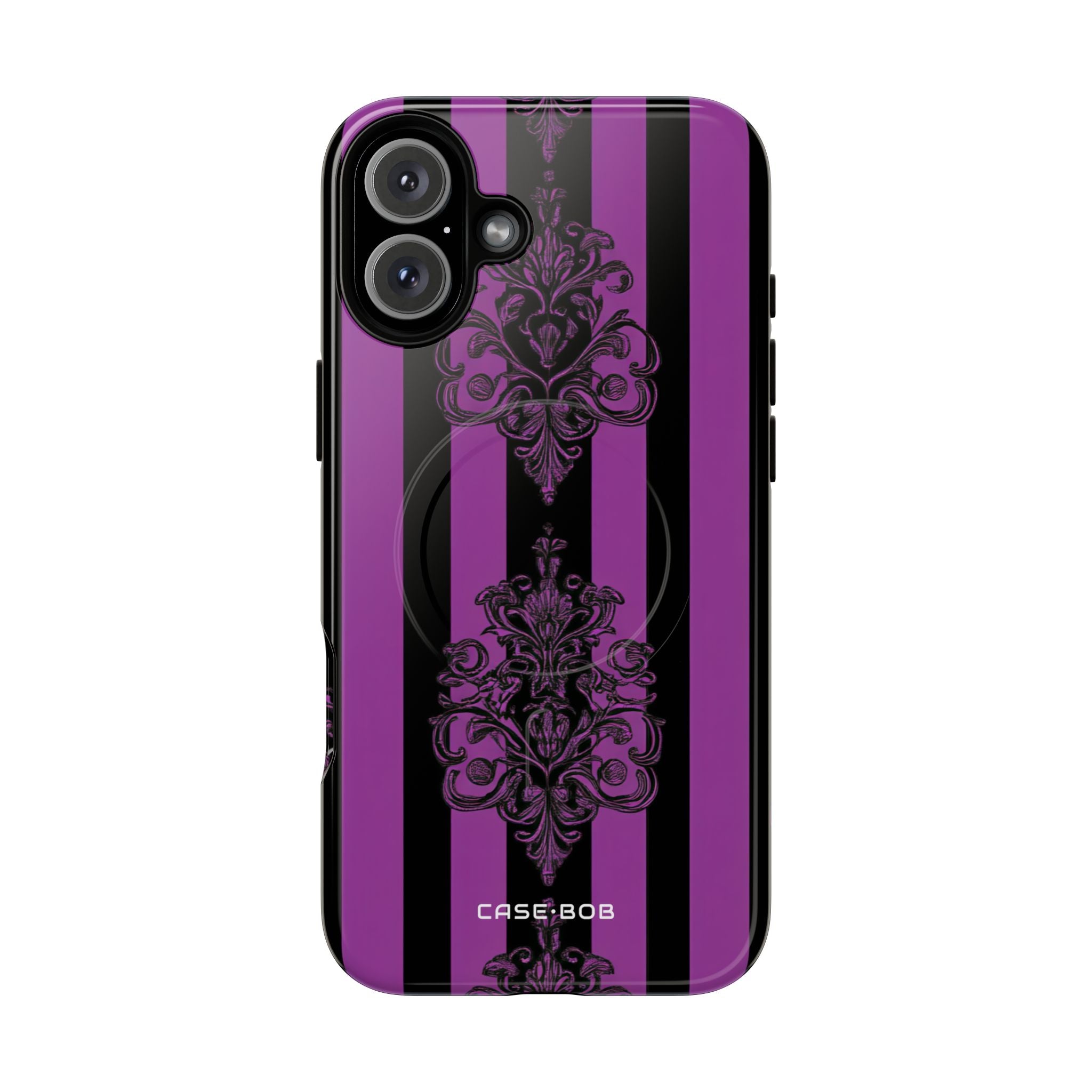Damask Elegance Purple iPhone 16 Plus Skal - Tough+