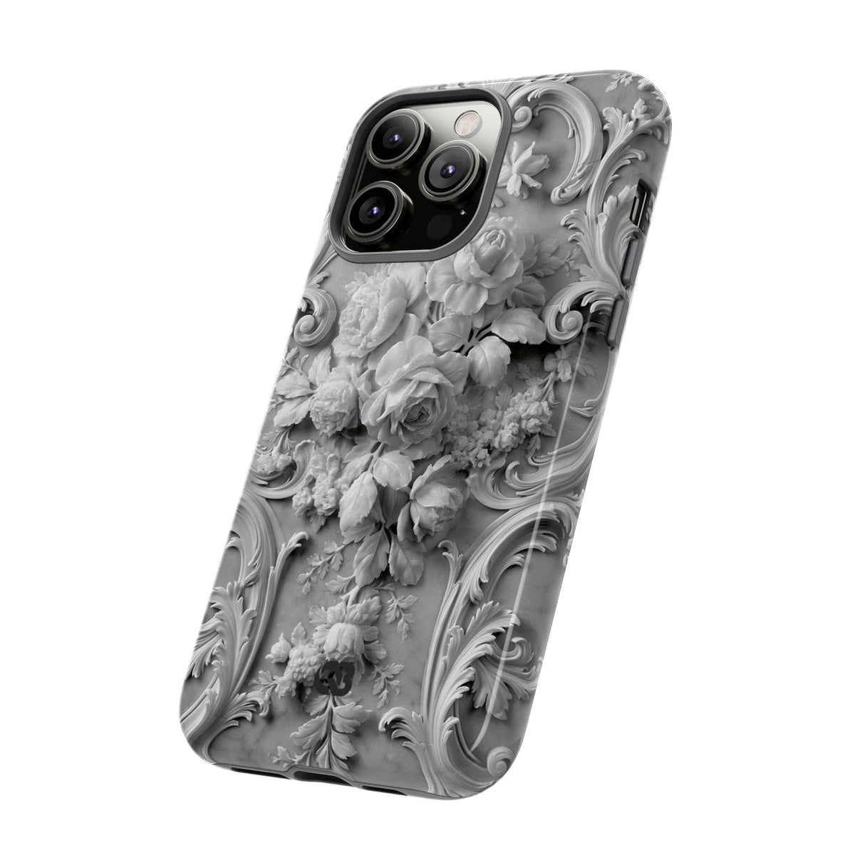 Rococo Marble Rose · Tough Phone Case for iPhone · White